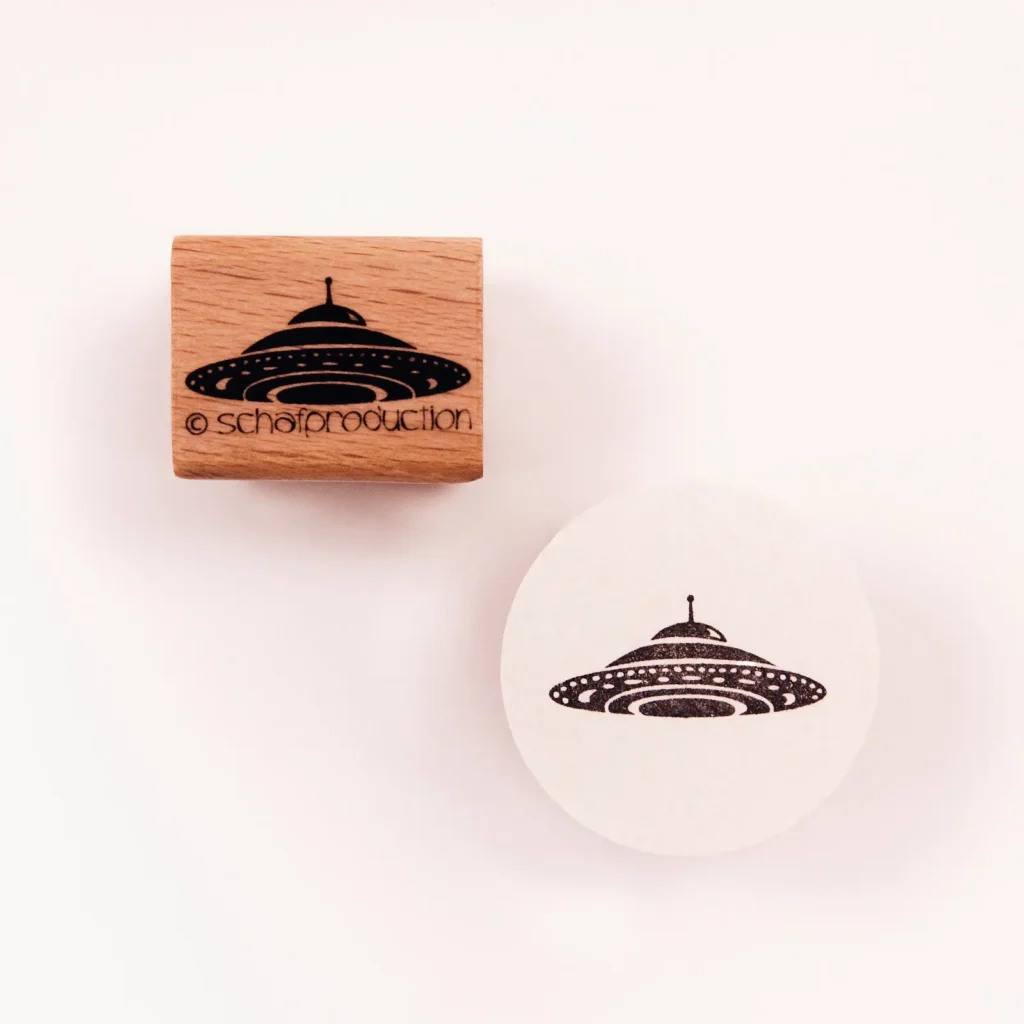 Produktfoto Motivstempel mit Musterbeispiel - Ufo