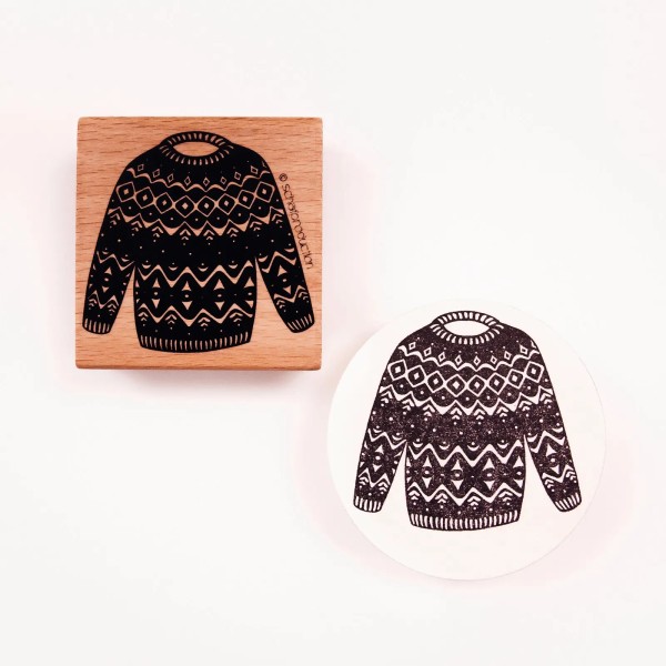 Motivstempel - Strickpullover