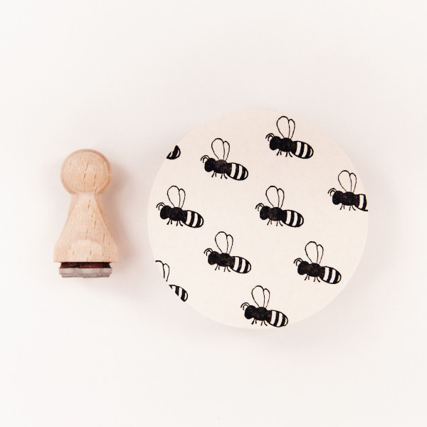Ministempel - Biene seitlich