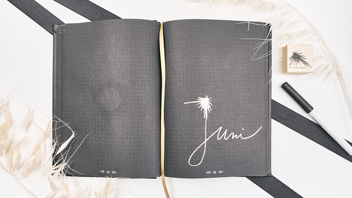 BuJo-schwarze-Seiten-Juni-Cover-mit-Explosion-im-J-Q