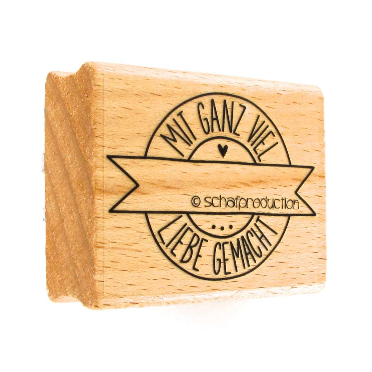 Motivstempel Label "Mit ganz viel Liebe gemacht" schafproduction